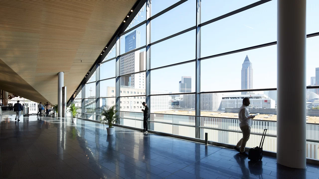 Messe Frankfurt fairgrounds, inside view